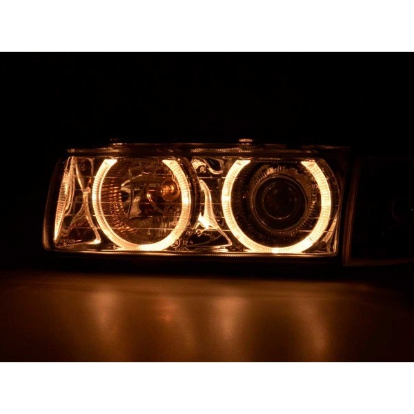 Headlights angel eyes BMW 3er Limo type E36 92 98 chrome