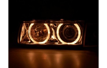 Headlights angel eyes BMW 3er Limo type E36 92 98 chrome