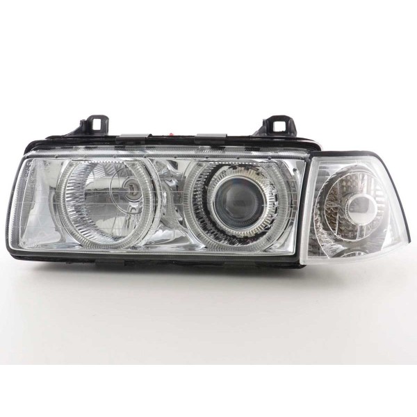 Headlights angel eyes BMW 3er Limo type E36 92 98 chrome