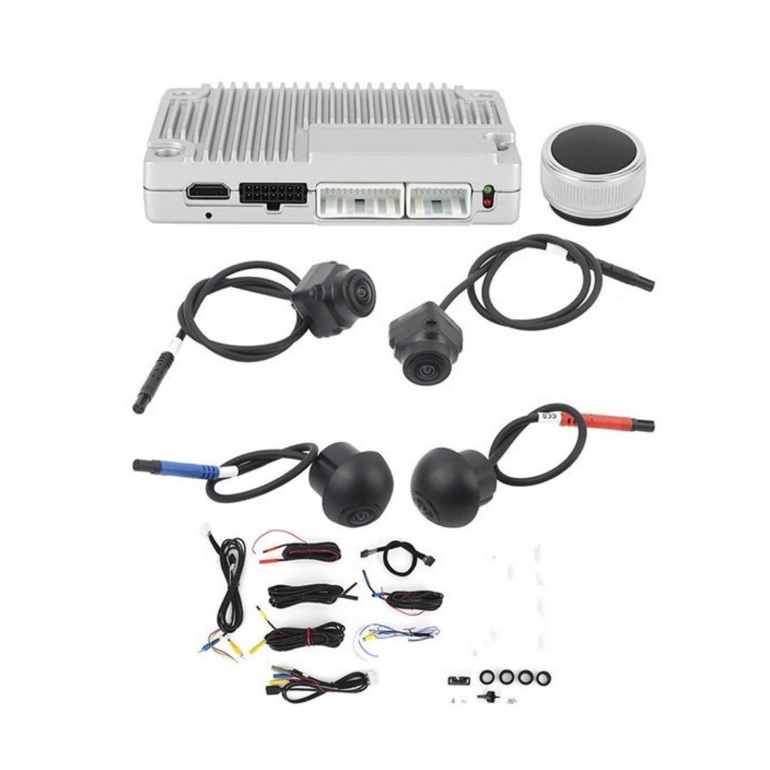 Kit Universal de Cámaras 360° RCA para Aparcamiento – Compatible con Cualquier Pantalla TR4402