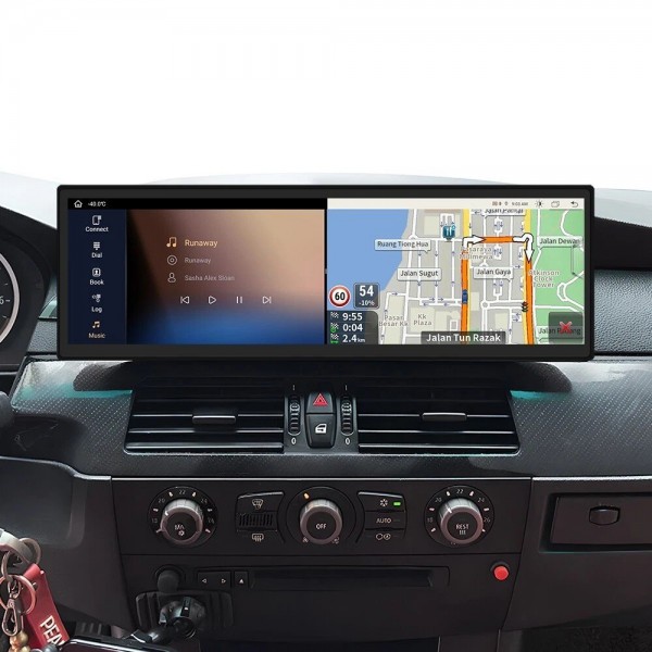 Pantalla ultra fina 14.9" GPS BMW Serie 5 E60 2004 - 2010 Android 13 LTE TR4406
