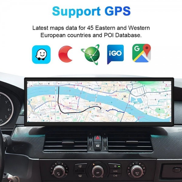 Pantalla ultra fina 14.9" GPS BMW Serie 5 E60 2004 - 2010 Android 13 LTE TR4406