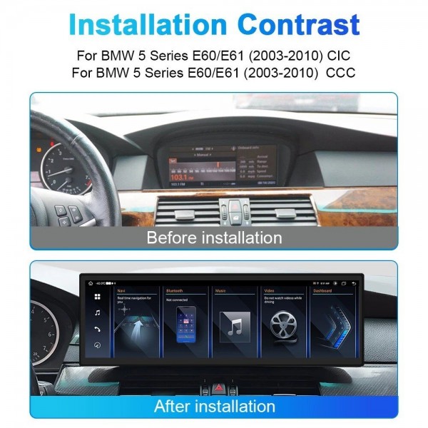 Head unit ultra thin screen 14.9" GPS  Android BMW 5 series E60 2004 - 2010 TR4406