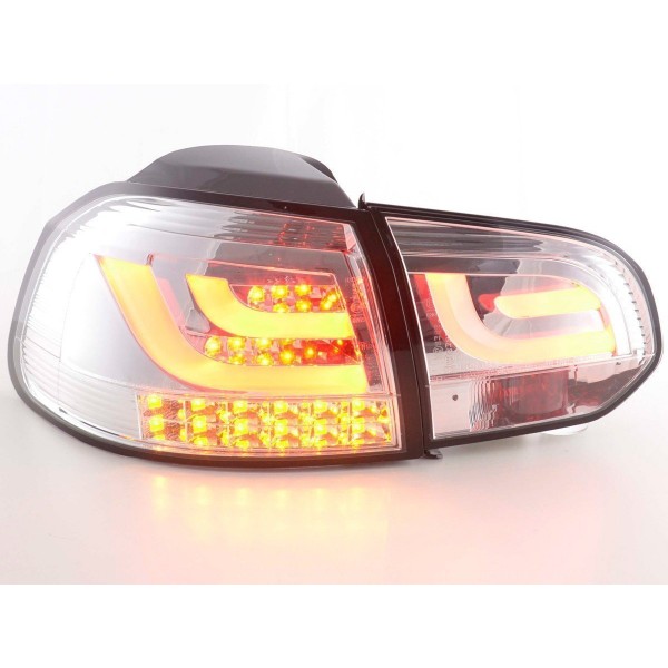 LED taillights set VW Golf 6 type 1K 2008 2012 chrome with LED indicators