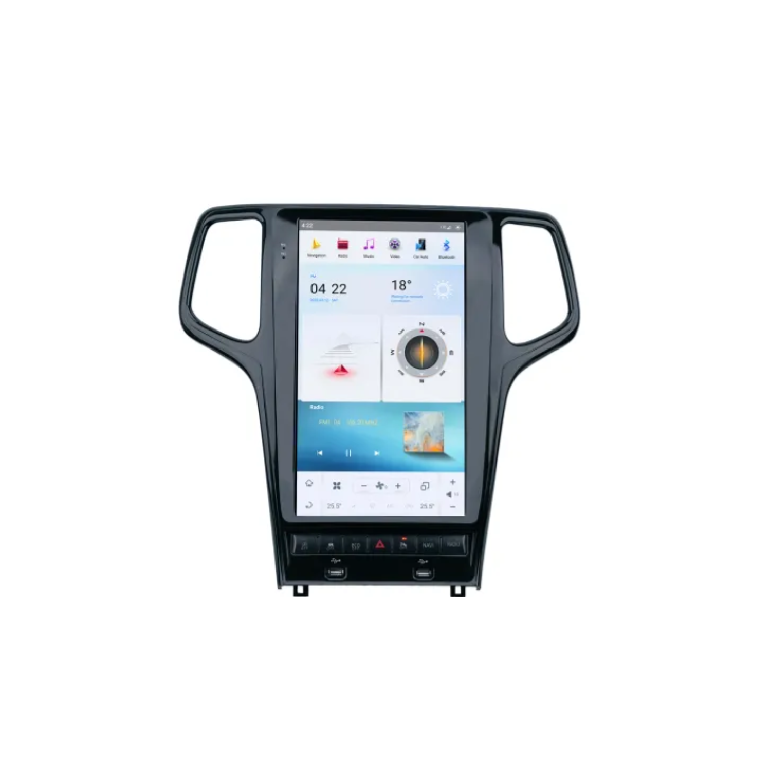 Radio navegador GPS tipo TESLA Jeep Grand Cherokee ANDROID 11 TR3135