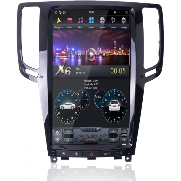 Tesla-style GPS Navigation Radio Infiniti G25 G35 G37 2007-2013 ANDROID TR4444