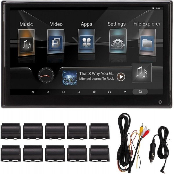Reposacabezas universal con pantalla LCD 13,3” Android Doble HDMI y WiFi doble banda  TR4459