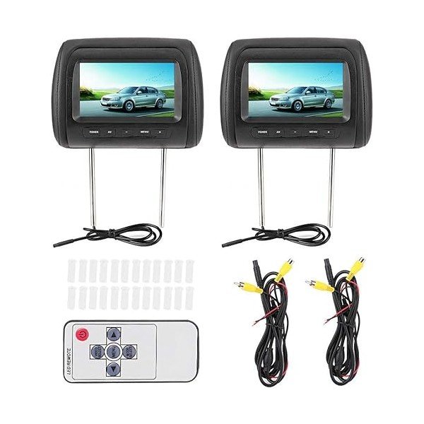 Pair of 7” Headrests MP5 C500S – With Cover or Without Cover – Dual AV Input – 2 Units TR4463