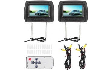 Pair of 7” Headrests MP5 C500S – With Cover or Without Cover – Dual AV Input – 2 Units TR4463