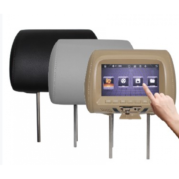 Pair of 7” Headrests MP5 C500S – With Cover or Without Cover – Dual AV Input – 2 Units TR4463