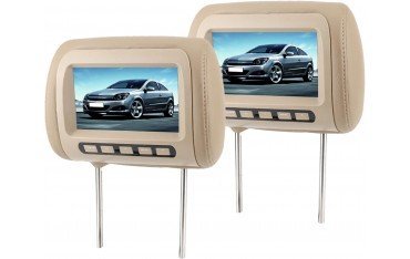 Pair of 7” Headrests MP5 C500S – With Cover or Without Cover – Dual AV Input – 2 Units TR4463