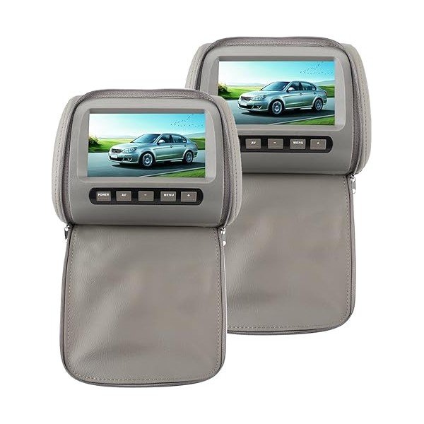 Pair of 7” Headrests MP5 C500S – With Cover or Without Cover – Dual AV Input – 2 Units TR4463