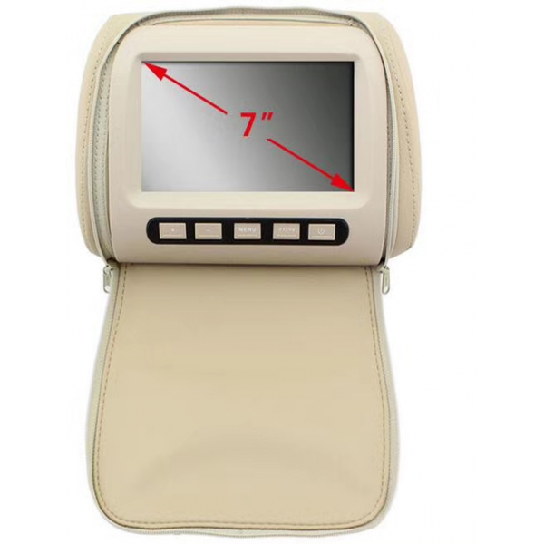 Pair of 7” Headrests MP5 C500S – With Cover or Without Cover – Dual AV Input – 2 Units TR4463