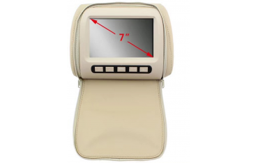 Pair of 7” Headrests MP5 C500S – With Cover or Without Cover – Dual AV Input – 2 Units TR4463