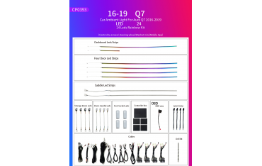 Rainbow Ambient Lighting Kit 24 LEDs for Audi Q7 (2016–2019)  TR4471