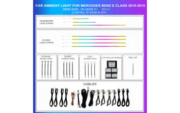 Rainbow Ambient Lighting Kit 19 LEDs for Mercedes E-Class (2010–2015) TR4474