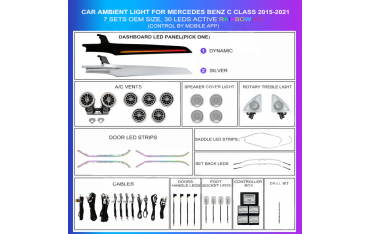 Rainbow Ambient Lighting Kit 30 LEDs for Mercedes C-Class W205 (2015–2021)  TR4476