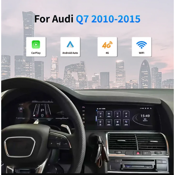 Dual 12.3" Android Screens with Digital Instrument Cluster for Audi Q7 2005-2012 TR4482
