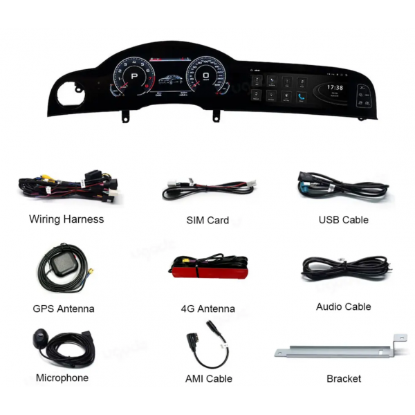 12.3" Digital Cluster + 10.25" Android Screen Audi A6 C6 2004-2011 TR4483