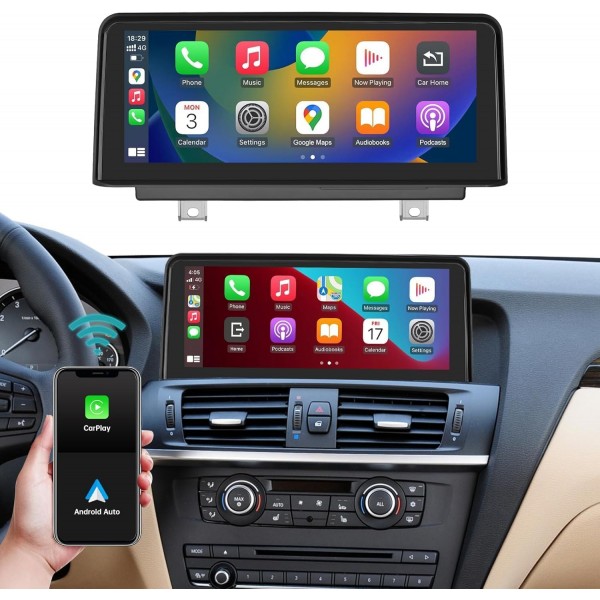 Pantalla Linux 10,25” para BMW X3 F25 y X4 F26 | CarPlay inalámbrico y Android Auto TR4504