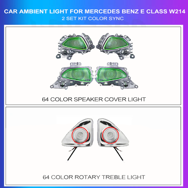 64-Color Audio Ambient Lighting Kit for Mercedes E-Class W214 – TR4487