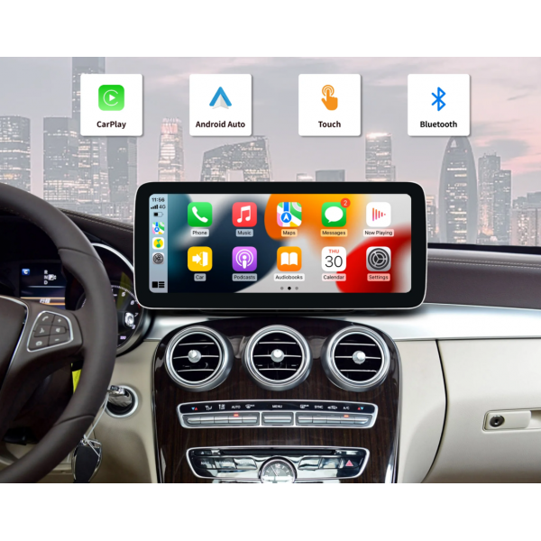 Linux 10.25" Screen for Mercedes C Class W205 | Wireless CarPlay and Android Auto TR4541