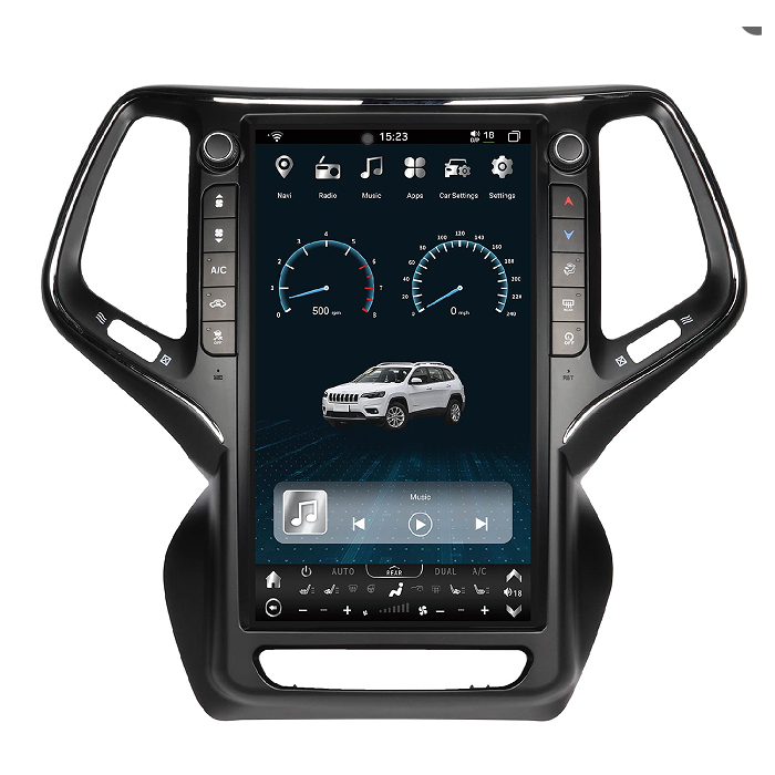 Tesla Style GPS Navigation Radio Jeep Cherokee ANDROID 14 TR4638