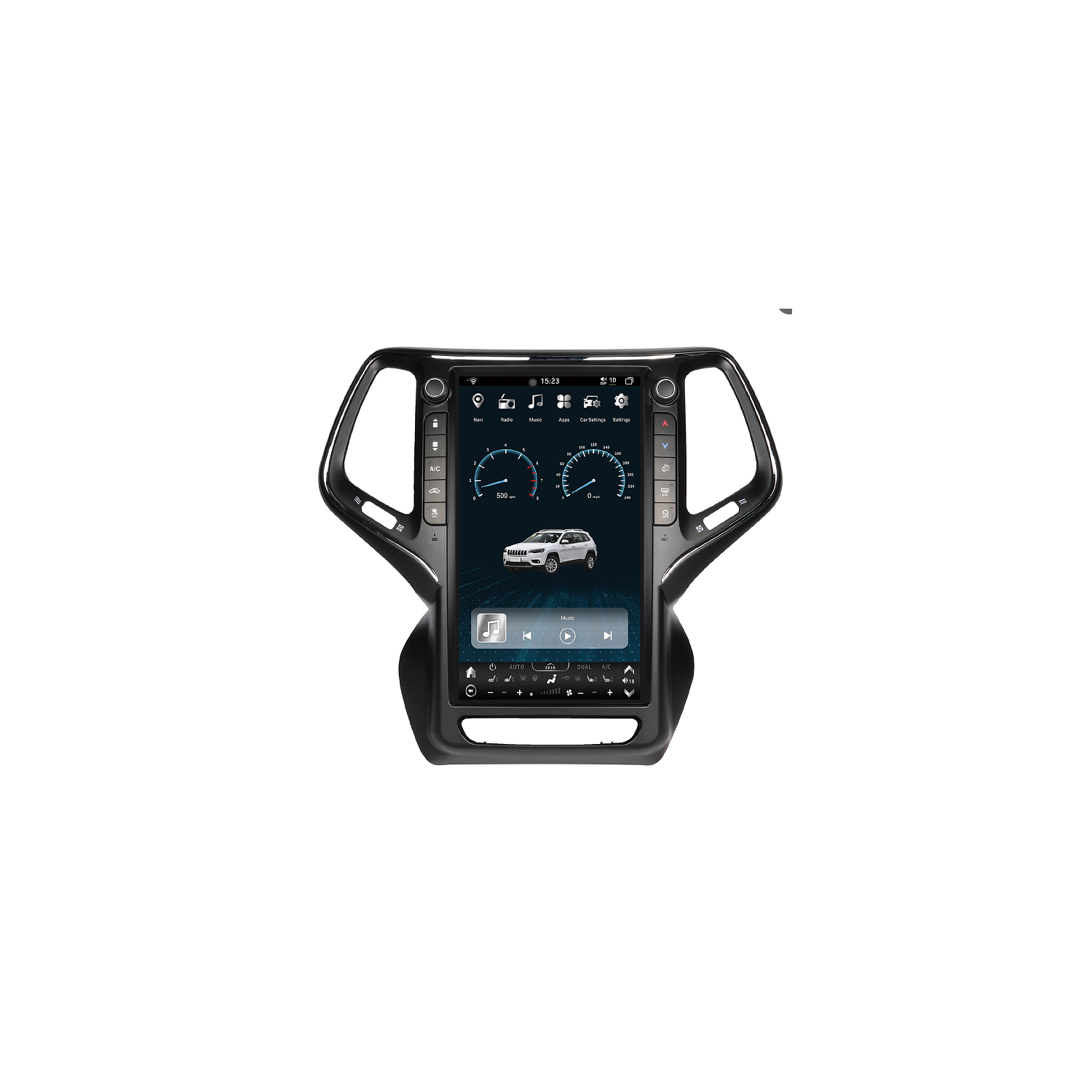 Tesla Style GPS Navigation Radio Jeep Cherokee ANDROID 14 TR4638