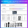 Kit de iluminación ambiental para Infiniti QX50 2018-2024, 20 LED multicolor, TR4741