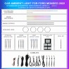 Ambient lighting kit for Ford Mondeo 2022 Standard-Equipped, 24 LEDs Rainbow, TR4758