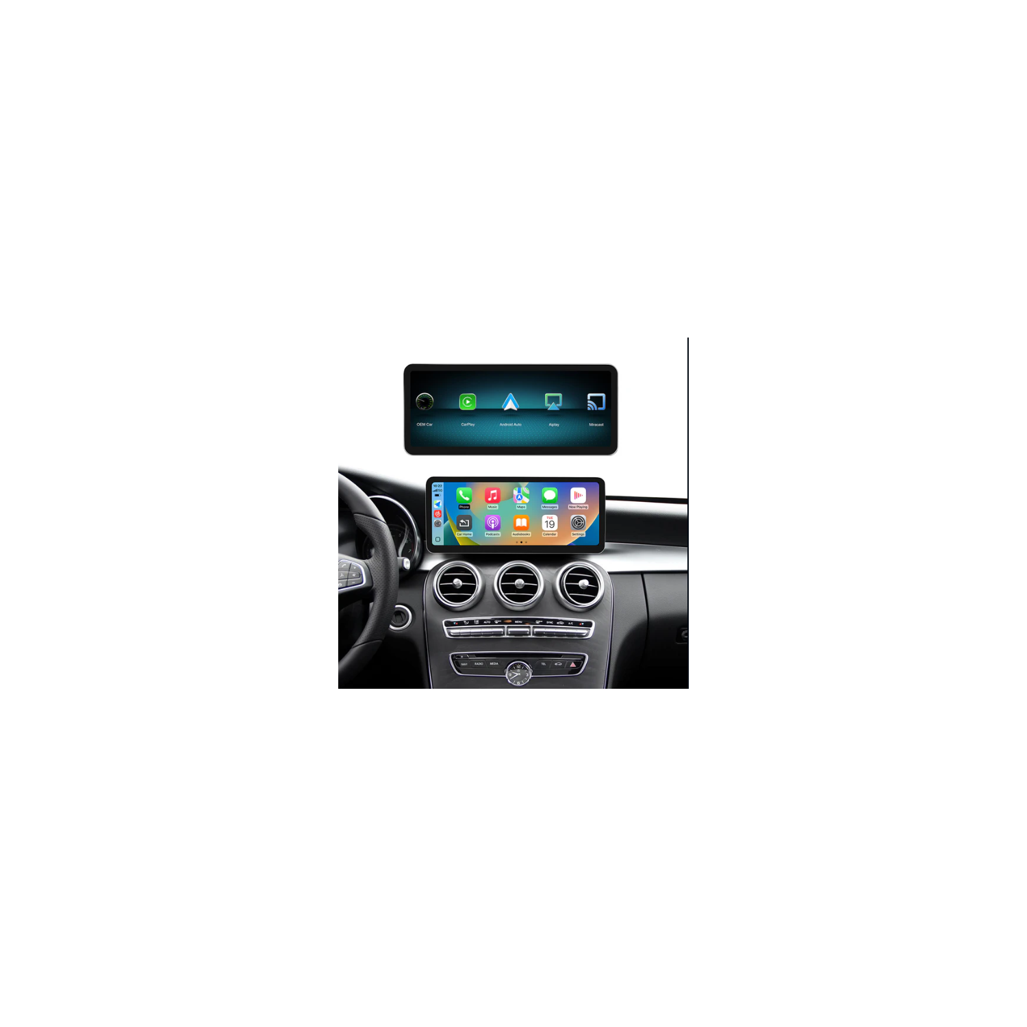 Linux Screen 12.3 inch for Mercedes GLC X253 | Wireless CarPlay and Android Auto TR4565