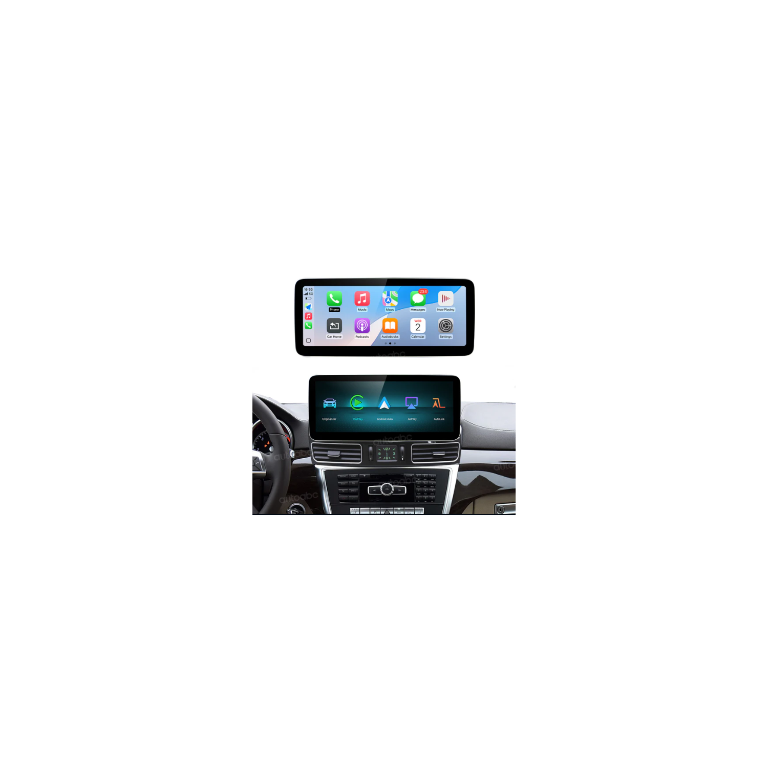Linux Screen 12.3 inch for Mercedes ML W166 | Wireless CarPlay and Android Auto TR4563