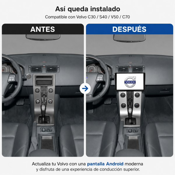 GPS Navigation Radio Volvo C30, S40, V50, C70 2006-2012 Android 15 CarPlay DSP 4G TR4783