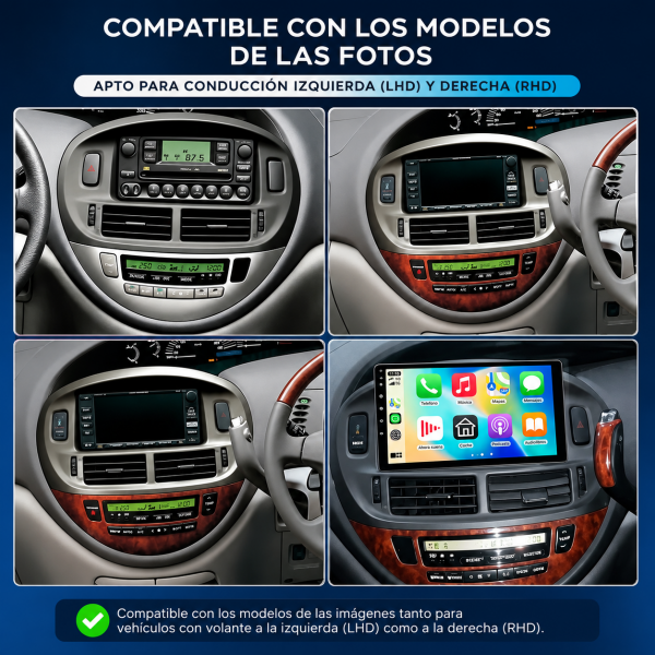 GPS Navigation Radio Toyota Previa 2002-2006 10.1-inch QLED Screen CarPlay TR4785