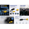 USB to RCA CVBS Video Output Adapter | Dual RCA Video Out | Android Car Radio Accessory TR4789