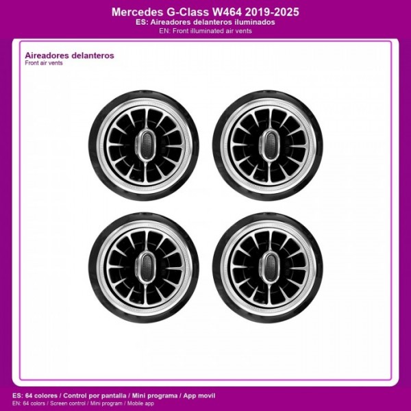 Aireadores iluminados Mercedes G-Class W464 2019-2025 TR4819