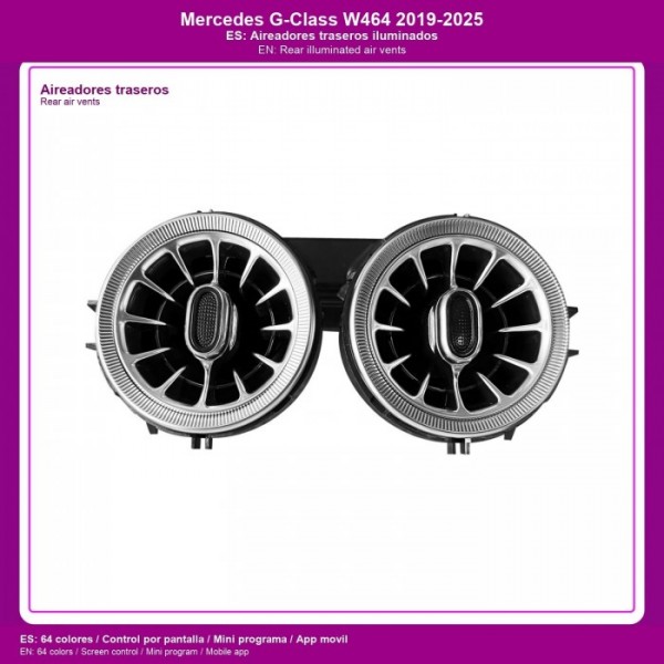 Aireadores iluminados Mercedes G-Class W464 2019-2025 TR4821