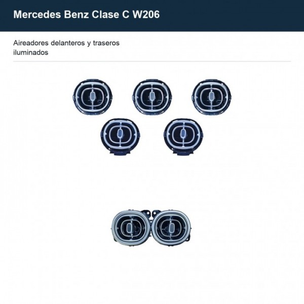 Illuminated 4D rotary tweeters Mercedes Benz C-Class W206 TR4837