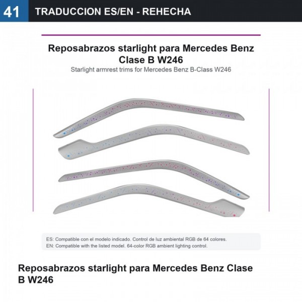 Kit luces ambiente Starry Sky Mercedes Clase B W246 TR4840