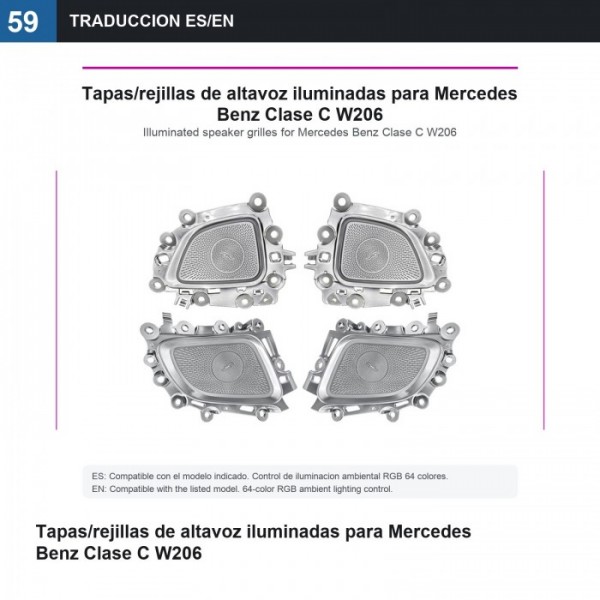Illuminated speaker grilles/covers Mercedes E-Class C W206 TR4858