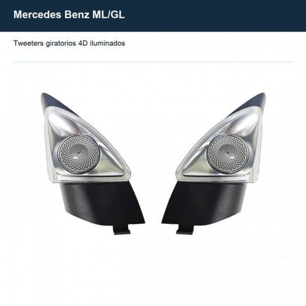 Illuminated 4D rotary tweeters Mercedes Benz ML/GL TR4864