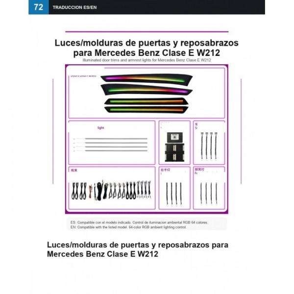 LED door trims Mercedes E-Class E W212 TR4871