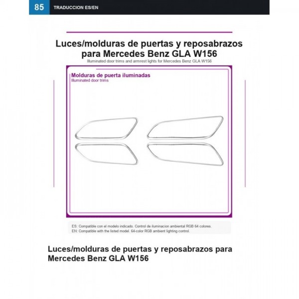 LED door trims Mercedes GLA W156 TR4884