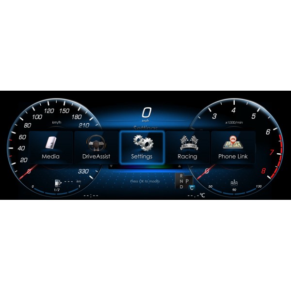 Pantalla doble Android 13 Mercedes Clase C W204 2011-2013 cuadro digital TR4941 7