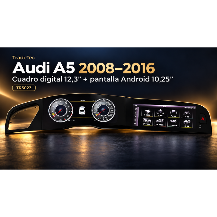 TradeTec TR5023 dual display for Audi A5 2008-2016