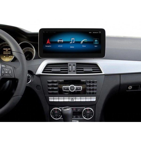 Monitor 10,25 GPS 4G Mercedes C class W204 ANDROID AUTO wireless CARPLAY head unit