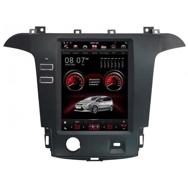 Radio navegador GPS tipo TESLA Ford S-Max & Galaxy ANDROID 15 TR3535