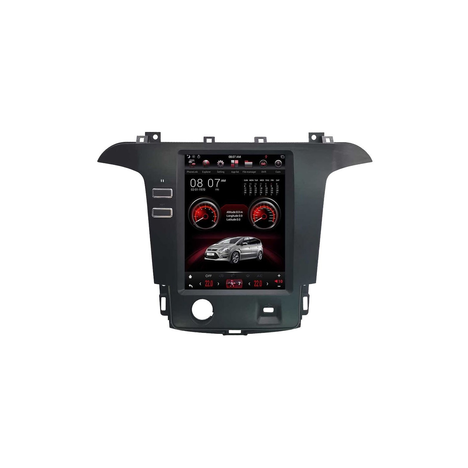 TR3535 ford gps android galaxy smax S-Max Galaxy tesla style ford carplay android auto