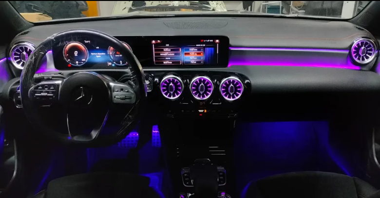 Luces ambientales LED interior coche