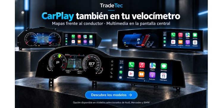 CarPlay también en tu velocímetro: pantallas dobles Audi, Mercedes y BMW